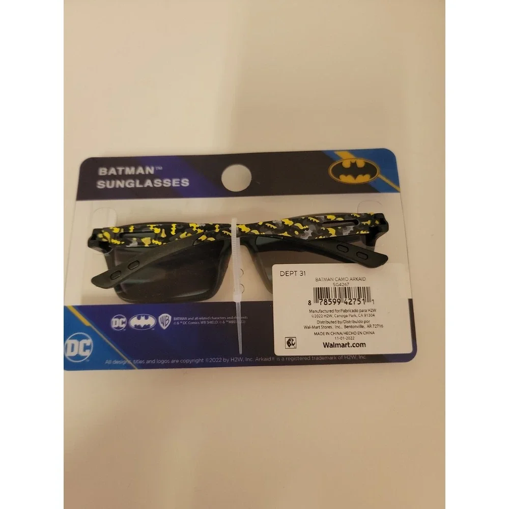 Batman Kids Sunglasses 100% UV Protection  Black and Yellow